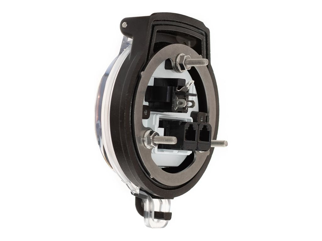Panduit VeriSafe - Faceplate - CAT 5e - RJ-45 X 2, power DAP3BC-S0-55