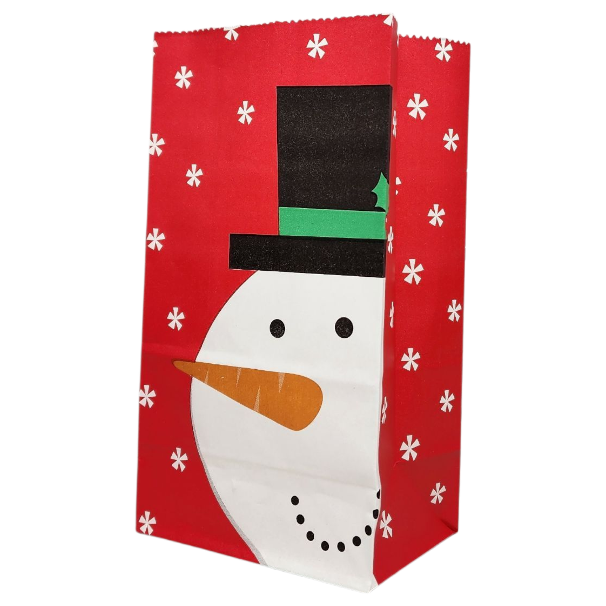 Paper Small Treat Sacks - Set of 10 - Snowman