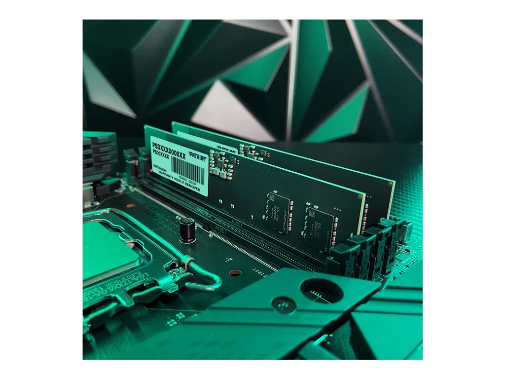 Patriot Signature Line - DDR5 - kit - 16 GB: 2 x 8 GB - DIMM 288-pin - 5200 MHz / PC5-41600 - CL42 - 1.1 V - unbuffered - on-die PSD516G5200K