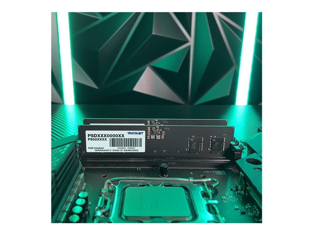 Patriot Signature Line - DDR5 - kit - 16 GB: 2 x 8 GB - DIMM 288-pin - 5200 MHz / PC5-41600 - CL42 - 1.1 V - unbuffered - on-die PSD516G5200K
