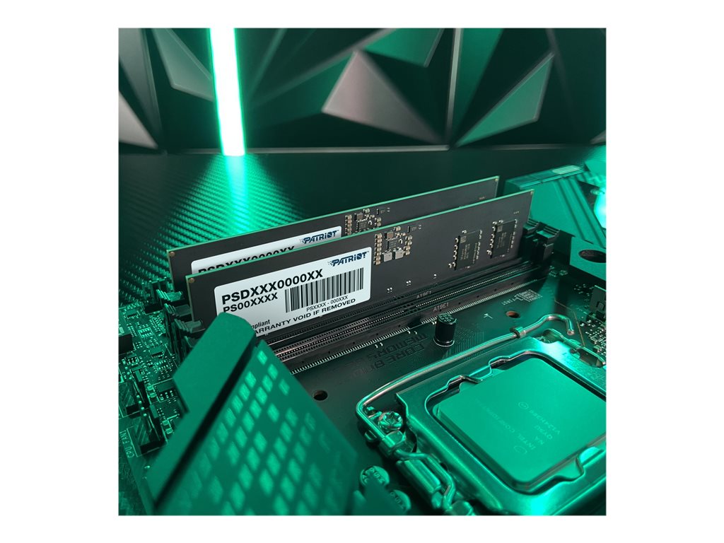 Patriot Signature Line - DDR5 - kit - 16 GB: 2 x 8 GB - DIMM 288-pin - 5200 MHz / PC5-41600 - CL42 - 1.1 V - unbuffered - on-die PSD516G5200K