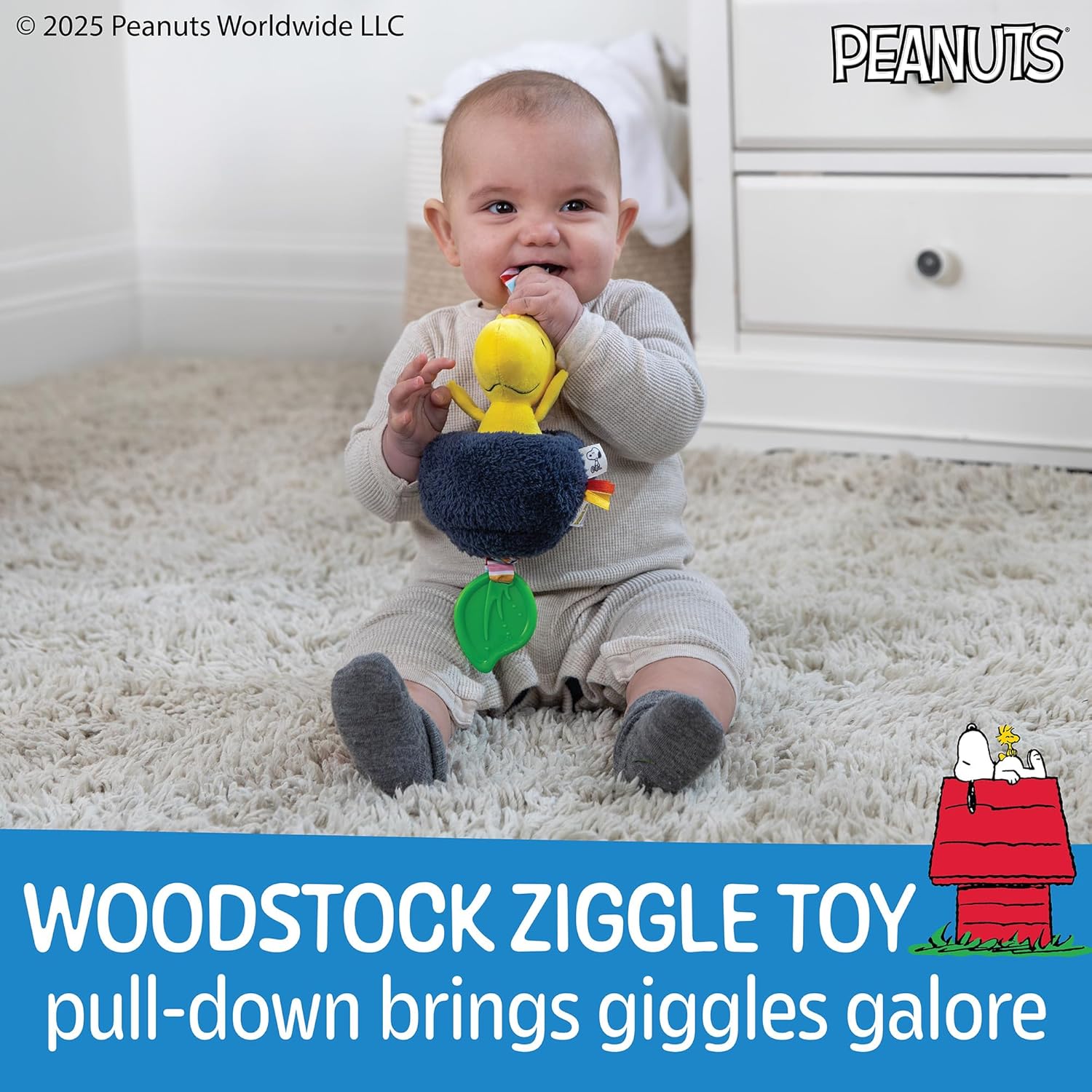Peanuts-Woodstock Pulldown Ziggle Toy