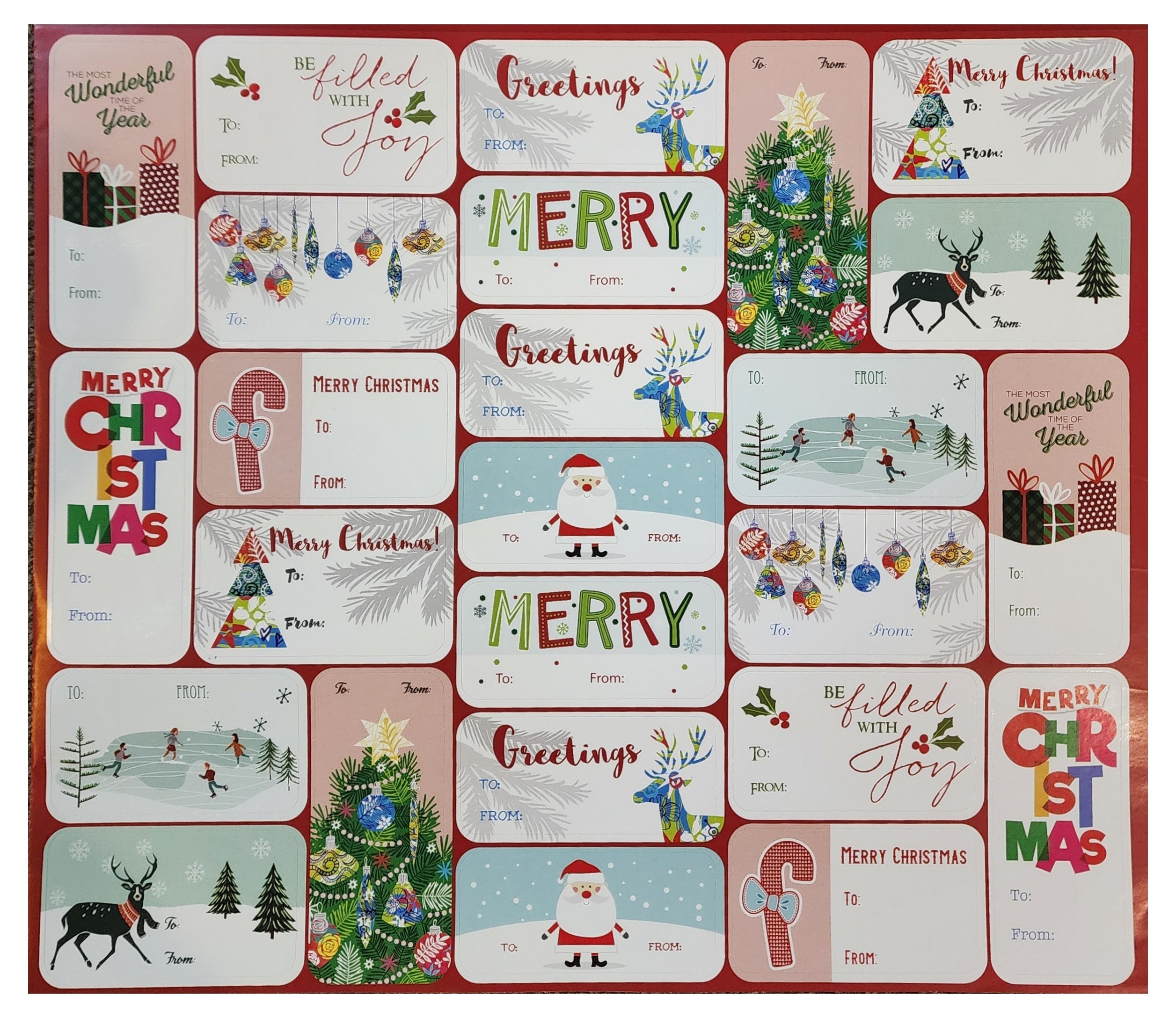 Peel and Stick Gift Tags - 100 Count