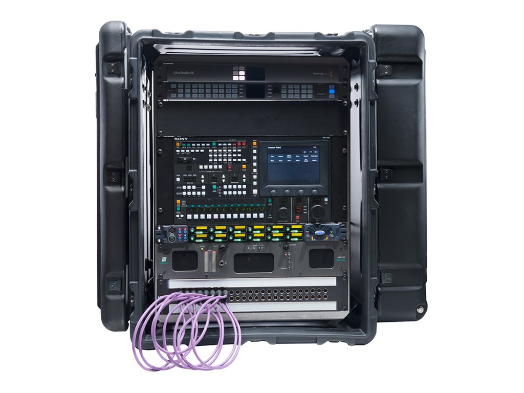 Peli Super-V Series - Rack case for rack mountable hardware - 14U - RotoMolded polyethylene, stainless steel - black