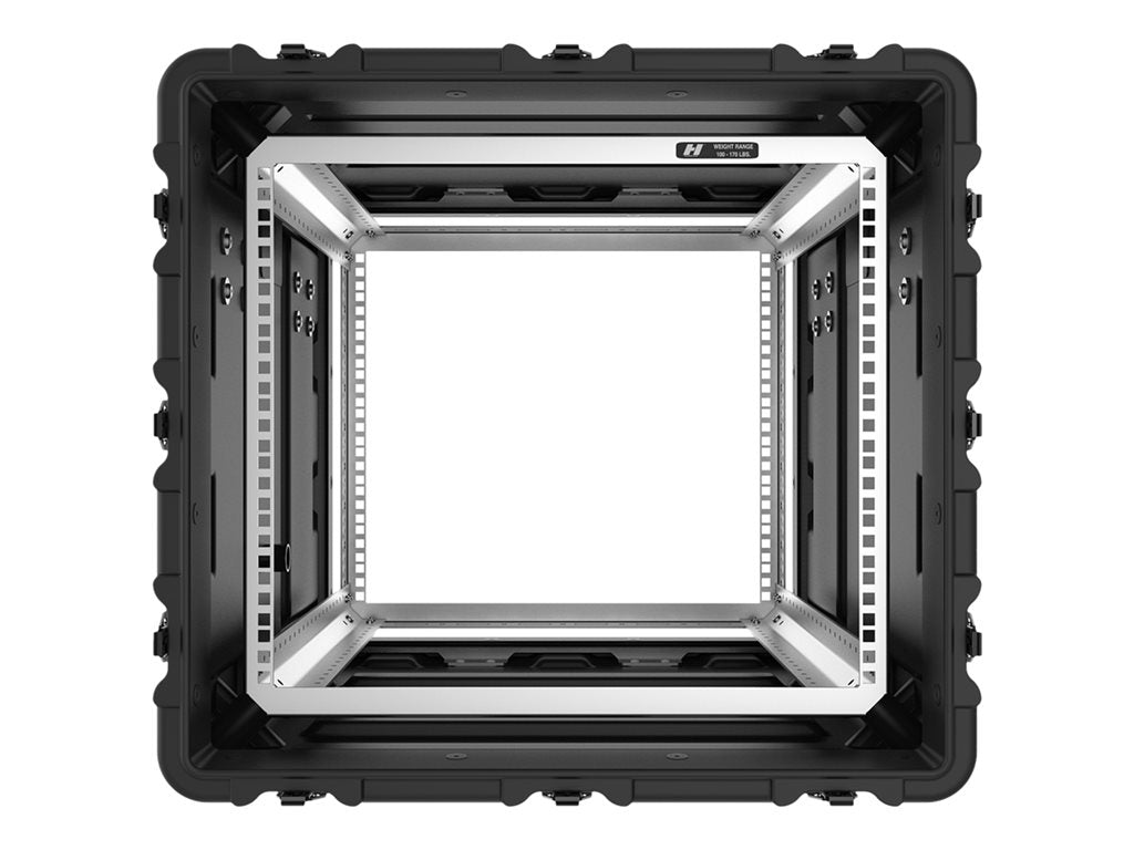 Pelican Super-V Series - Rack case - 9U - stainless steel, aluminum, RotoMolded polyethylene - black