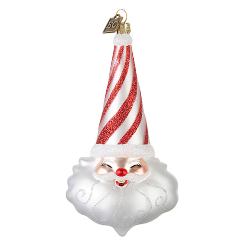Peppermint Santa Ornament