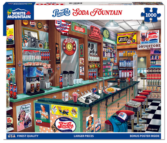Pepsi Soda Fountain - 1000 Piece Jigsaw Puzzle