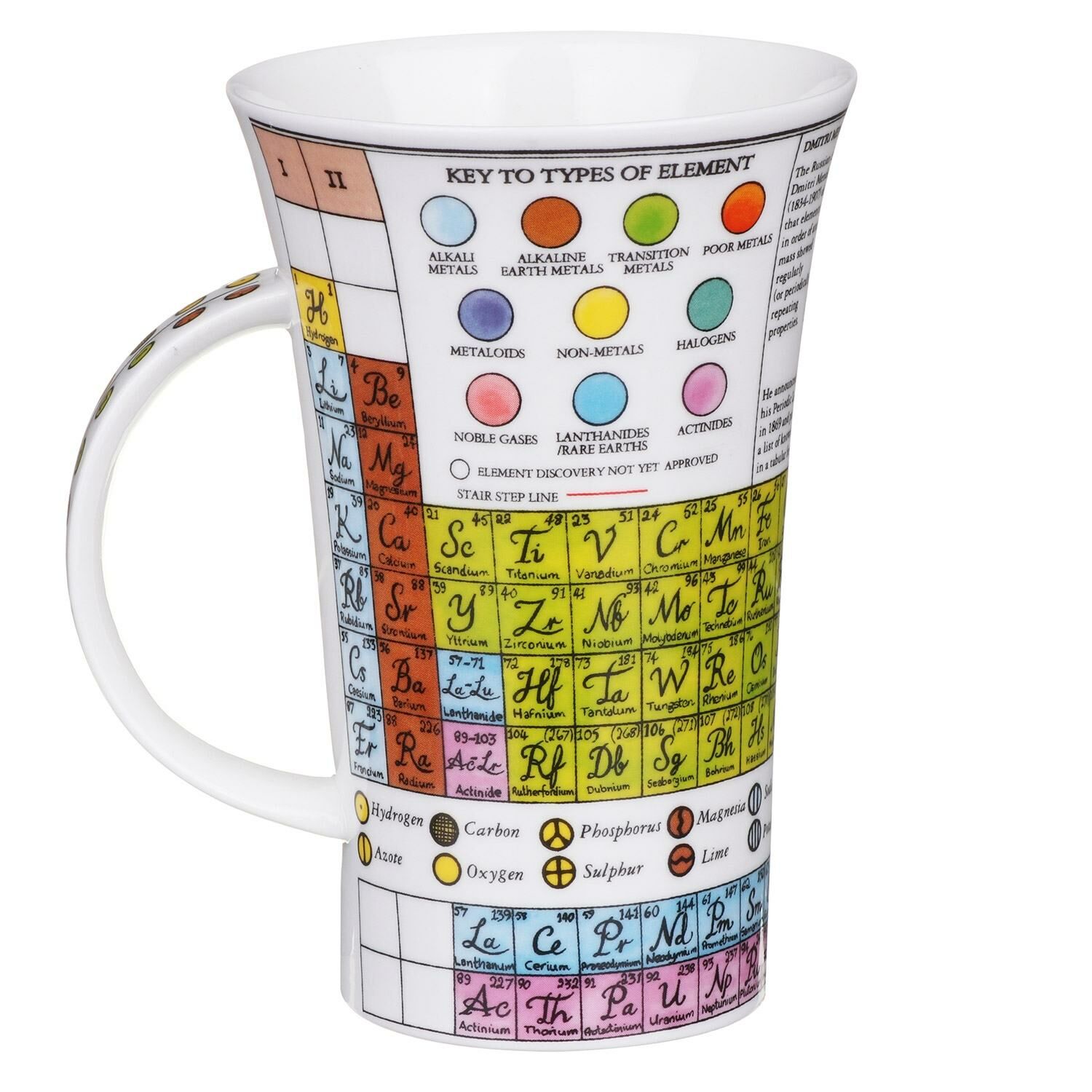 Periodic Table Fine Bone China Mug Glencoe Style By Dunoon
