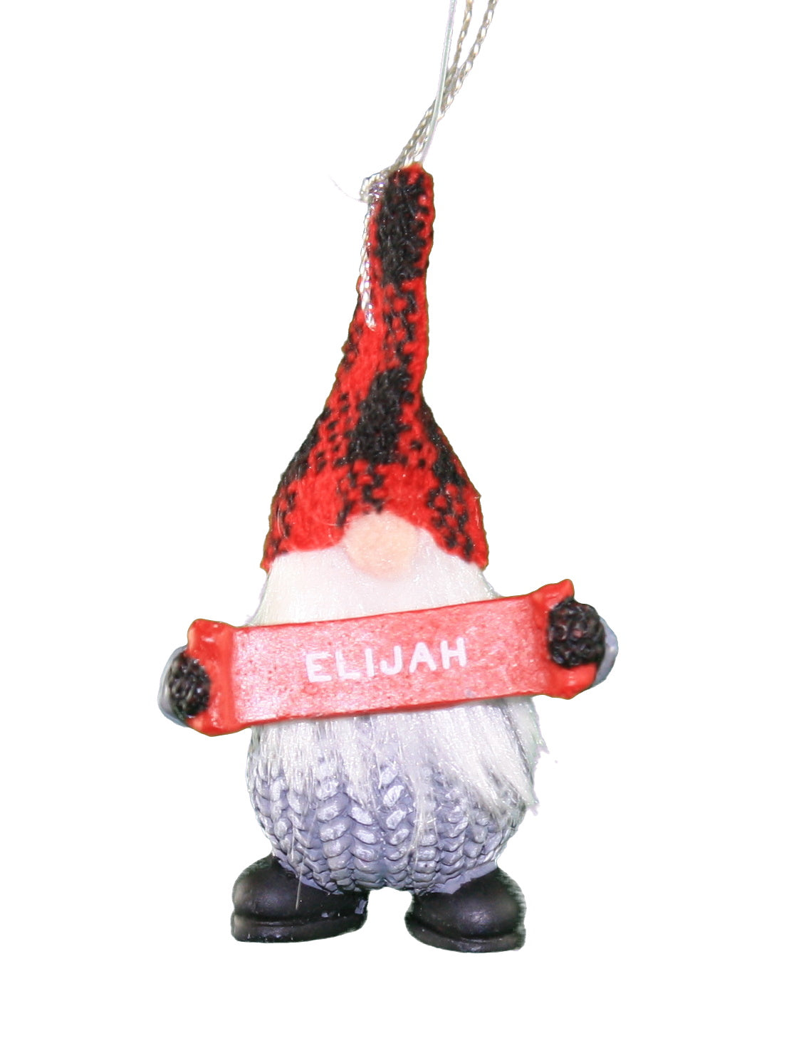 Personalized Gnome Ornament (Letters A-I) - Elijah