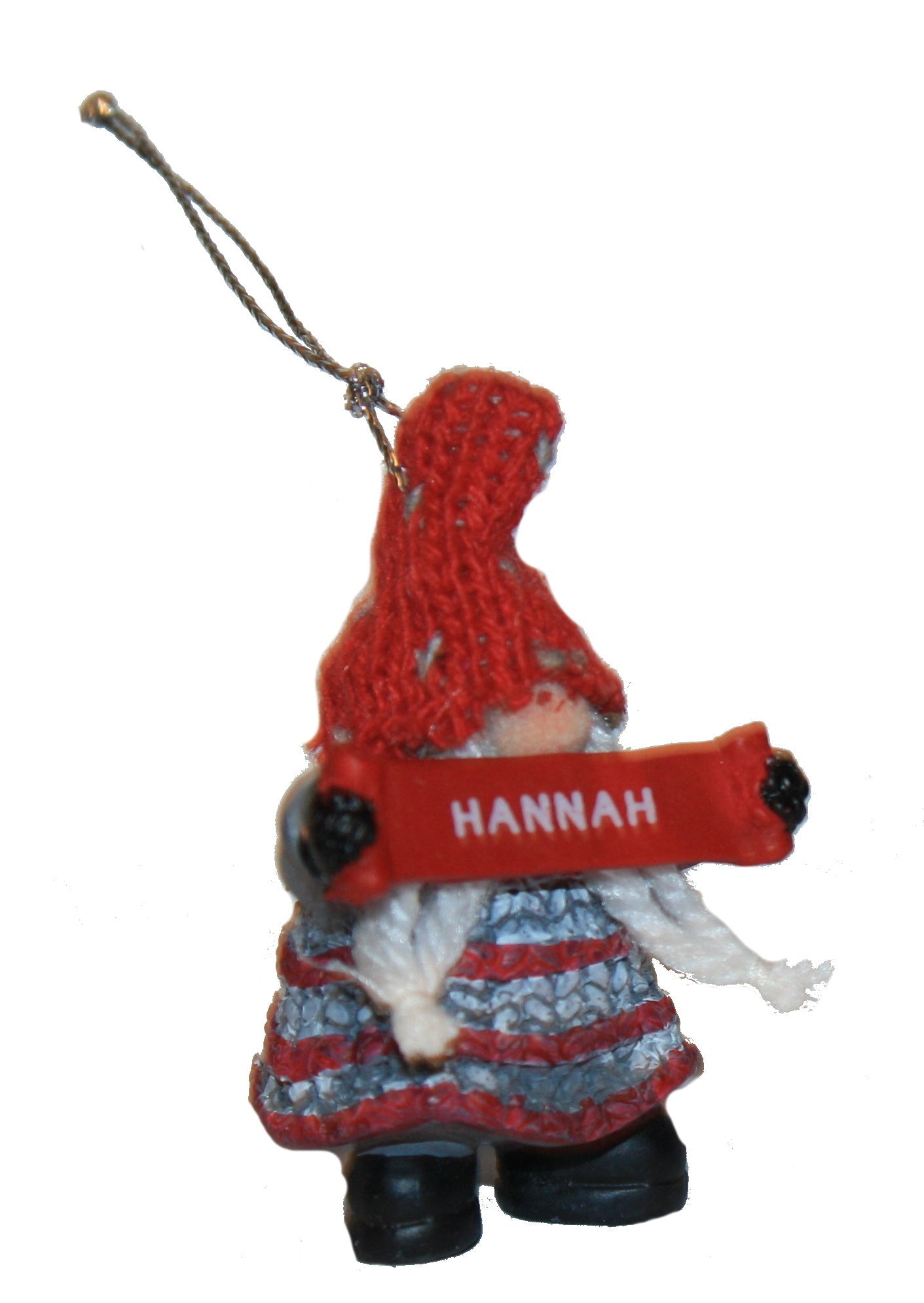 Personalized Gnome Ornament (Letters A-I) - Hannah