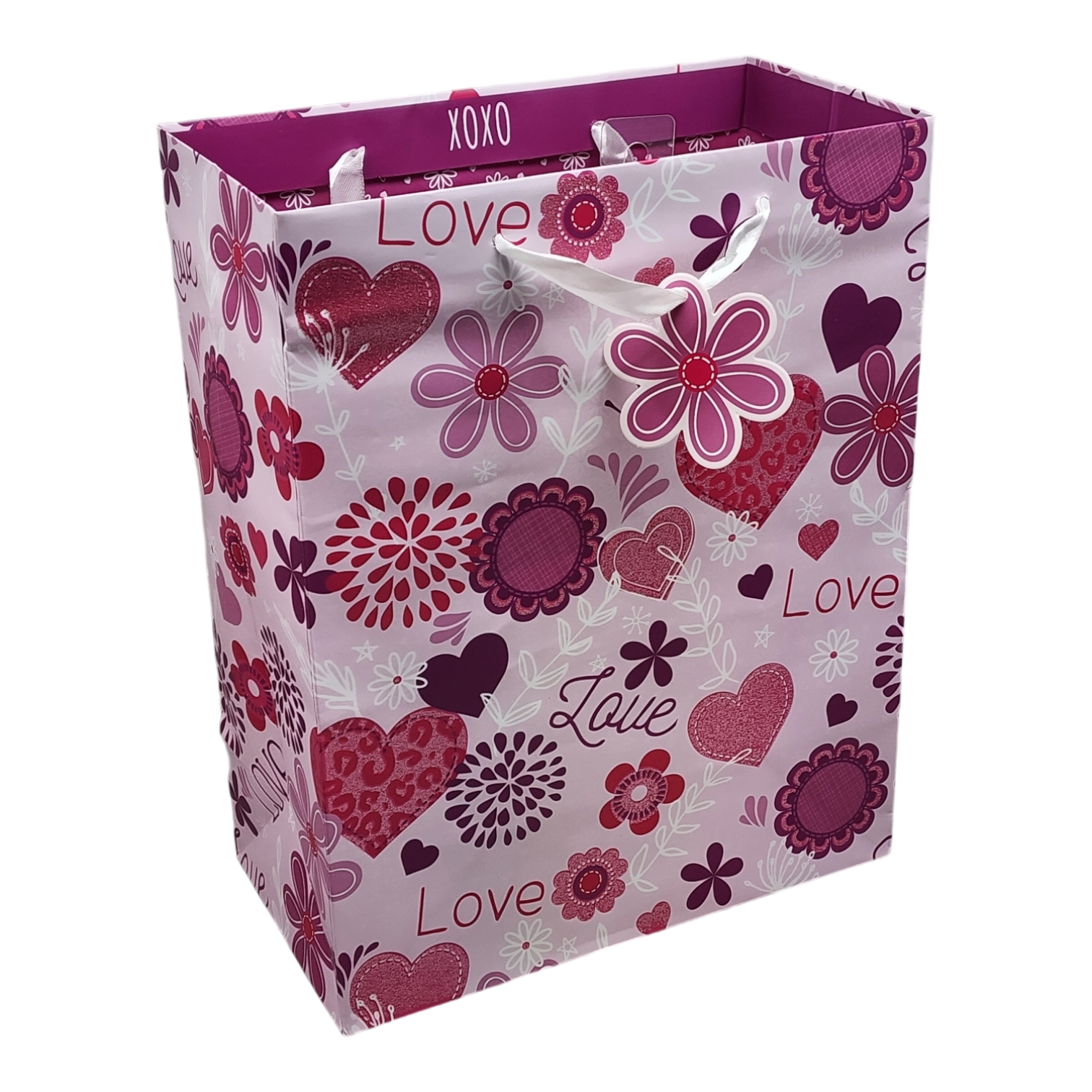 Pink Heart Love Gift Bag