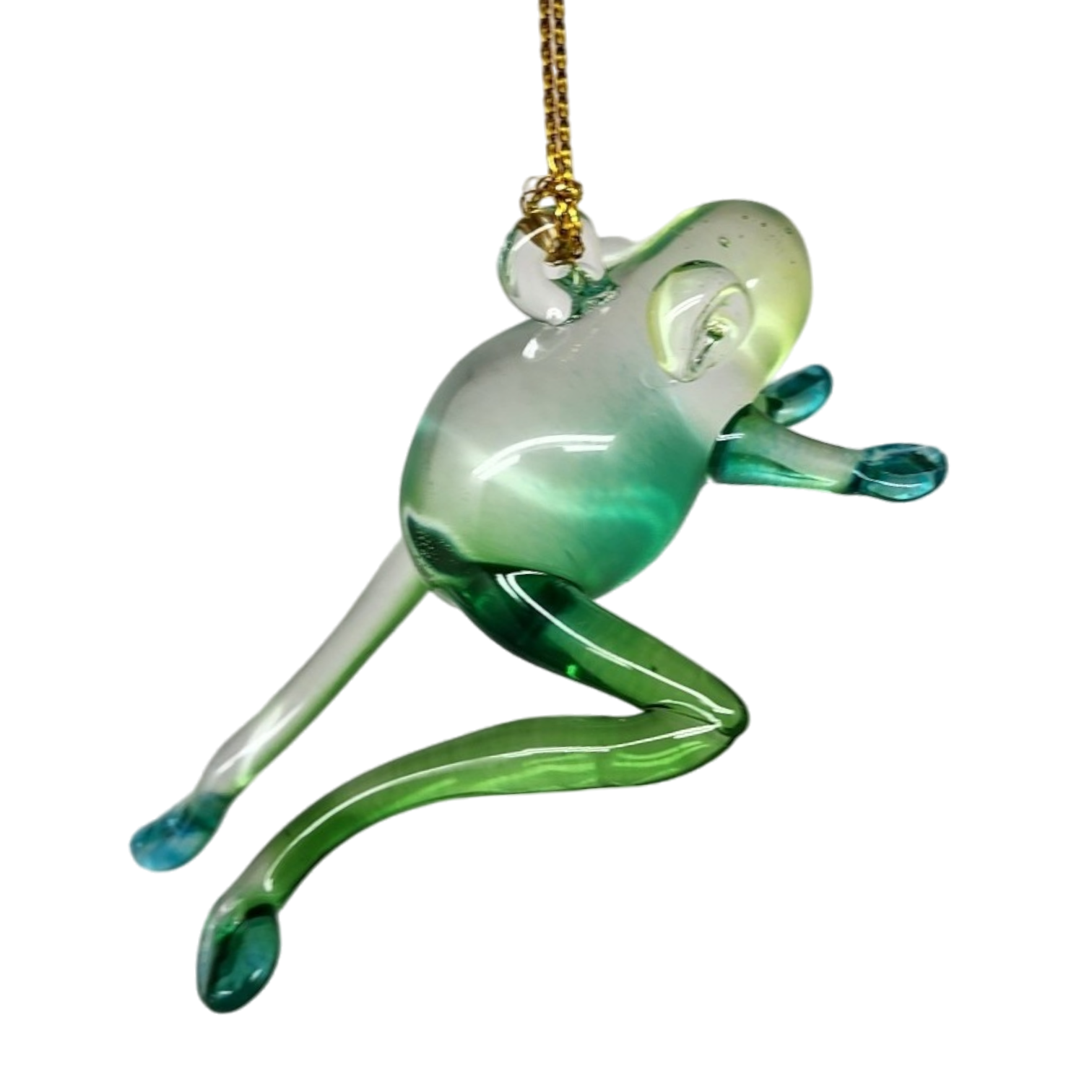 Playful Frog Glass Ornament