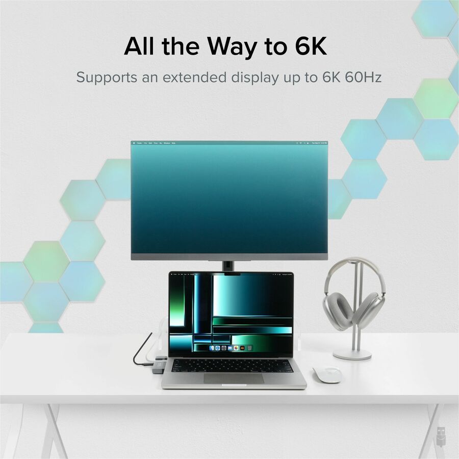 Plugable 5-in-1 USB C Hub Multiport Adapter for MacBook Pro 14/16 Inch and Macbook Air