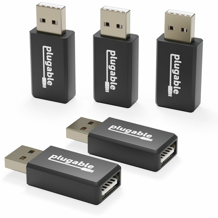Plugable USB Data Blocker (5-Pack) Prevent Hacking Device, Protect Against Juice Jacking USB-MC1-5X