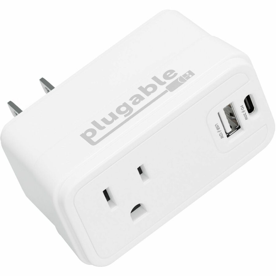 Plugable Wall Outlet Extender with 1x USB-C and 1x USB, 32W USB C Charger Block - USBC