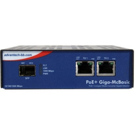 PoE+ Multimode Fiber Media Converter - Advantech IMC-490-M1 2km Range Industrial | Tecisoft