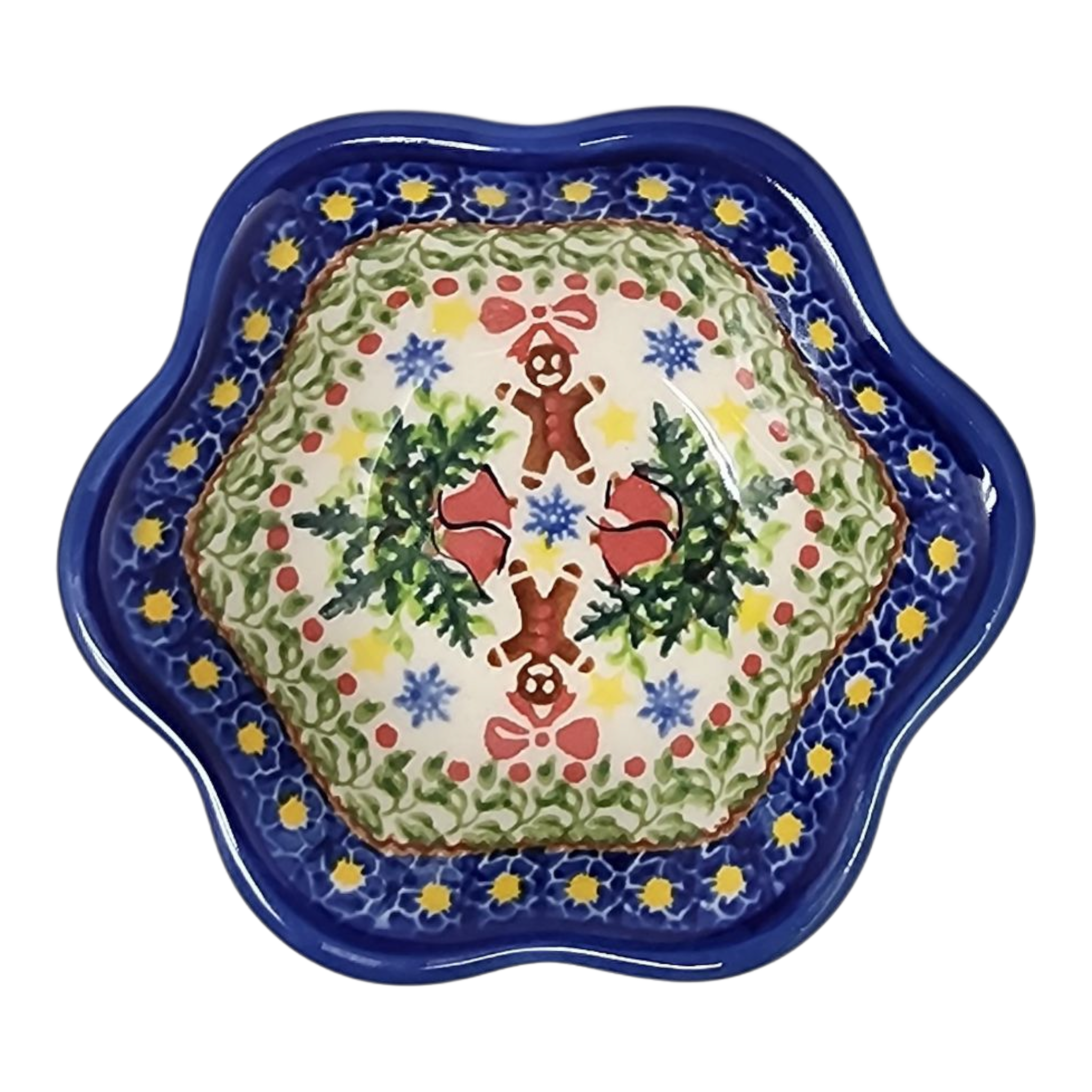Polish Pottery Ruffled Bowl - Polish Pottery - Gingerbread Delight