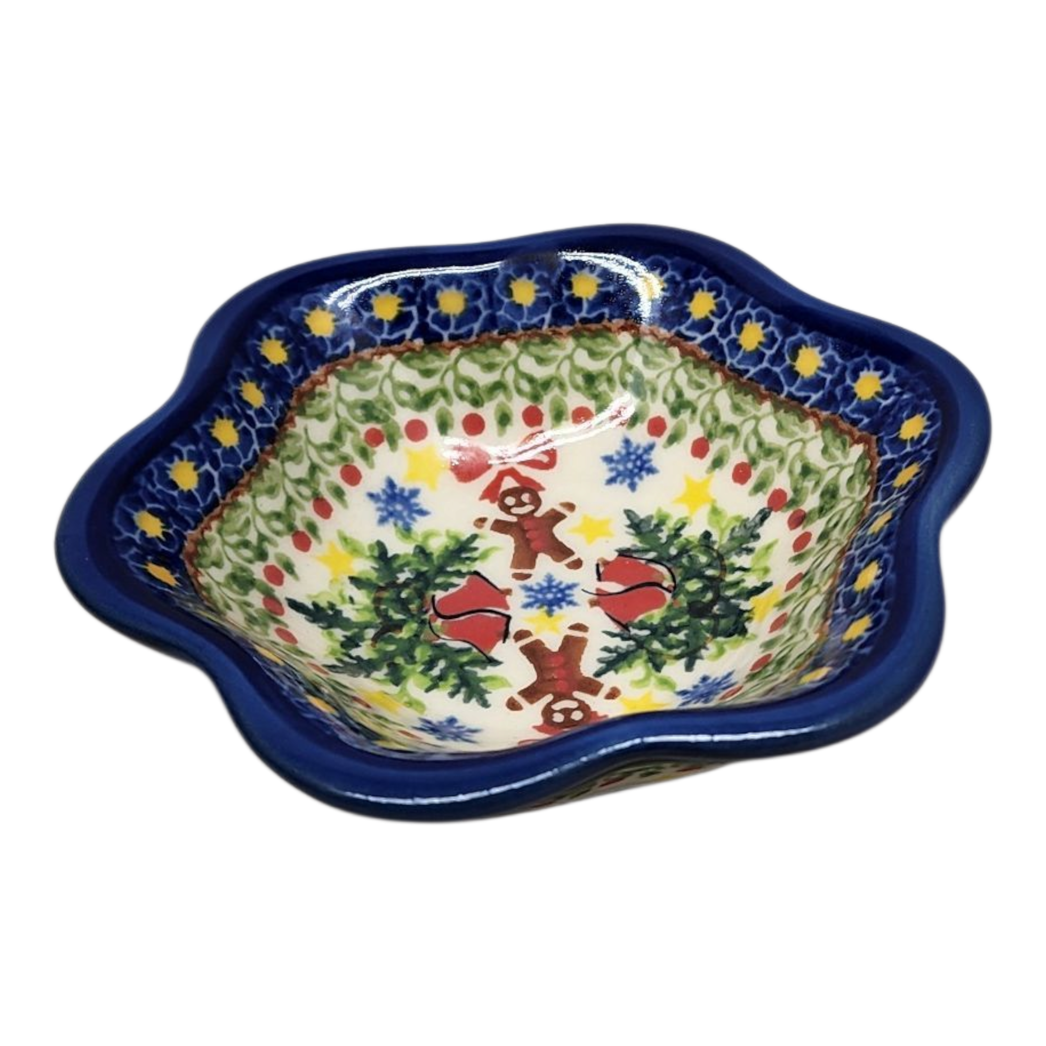 Polish Pottery Ruffled Bowl - Polish Pottery - Gingerbread Delight