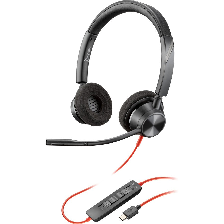 Poly Blackwire 3320 USB-C Headset - Stereo - USB Type C - Wired - 32 Ohm - 20 Hz - 20 kHz