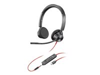 Poly Blackwire 3325 Stereo USB-C Headset +3.5mm Plug +USB-C/A Adapter 8X221AA