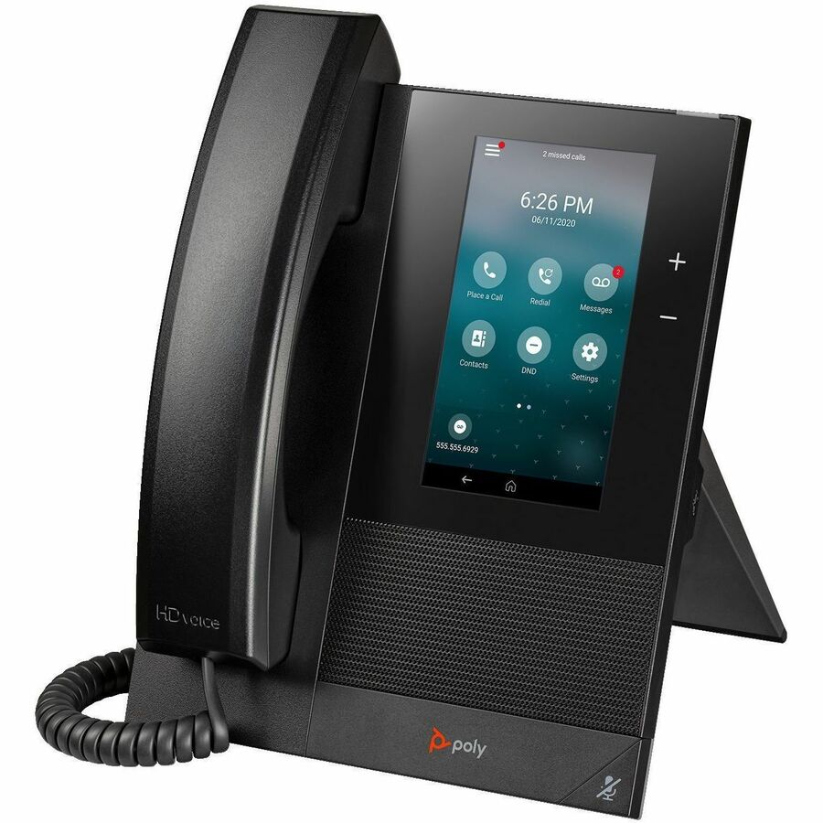 Poly CCX 400 IP Phone - Corded - Corded - Wall Mountable Desktop - Black - 24 x Total Line