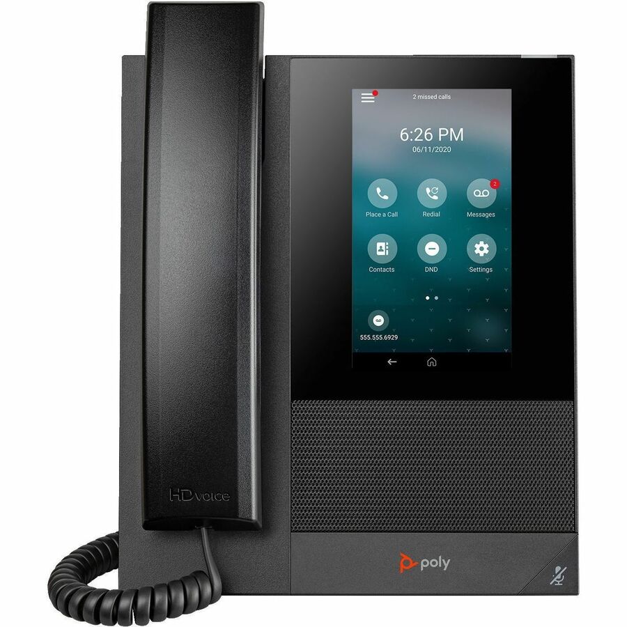 Poly CCX 400 IP Phone - Corded - Corded - Wall Mountable Desktop - Black - 24 x Total Line