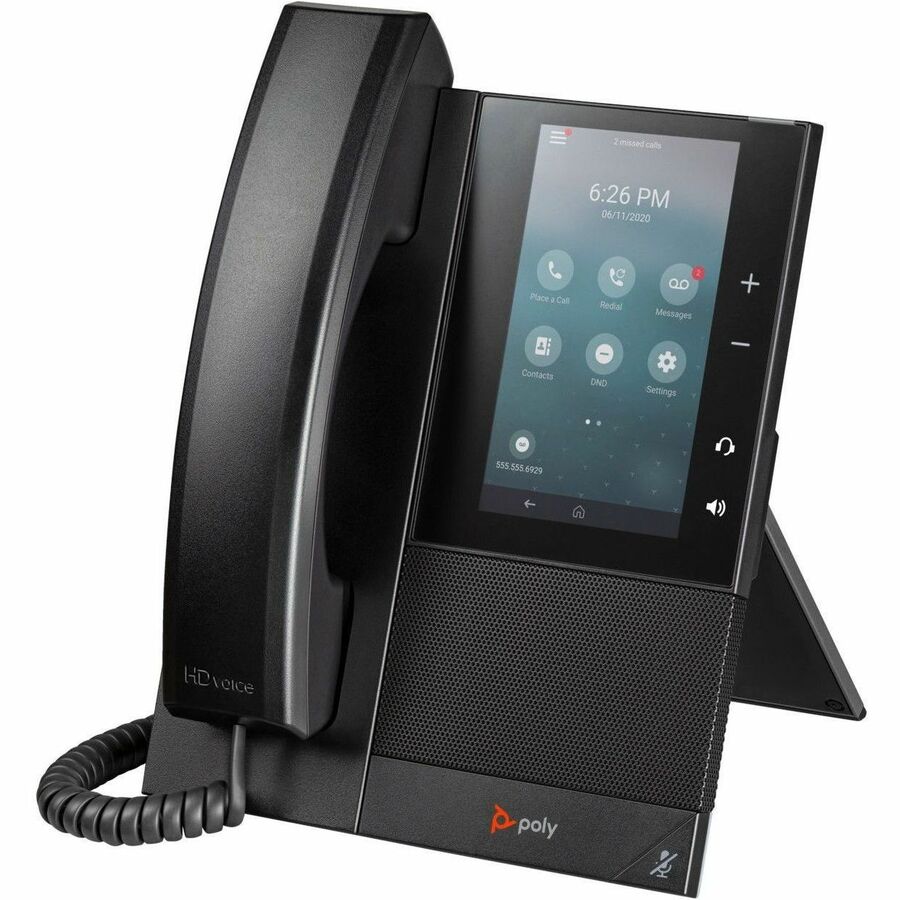 Poly CCX 500 IP Phone - Corded - Corded/Cordless - Bluetooth - Black - VoIP - 2 x Network