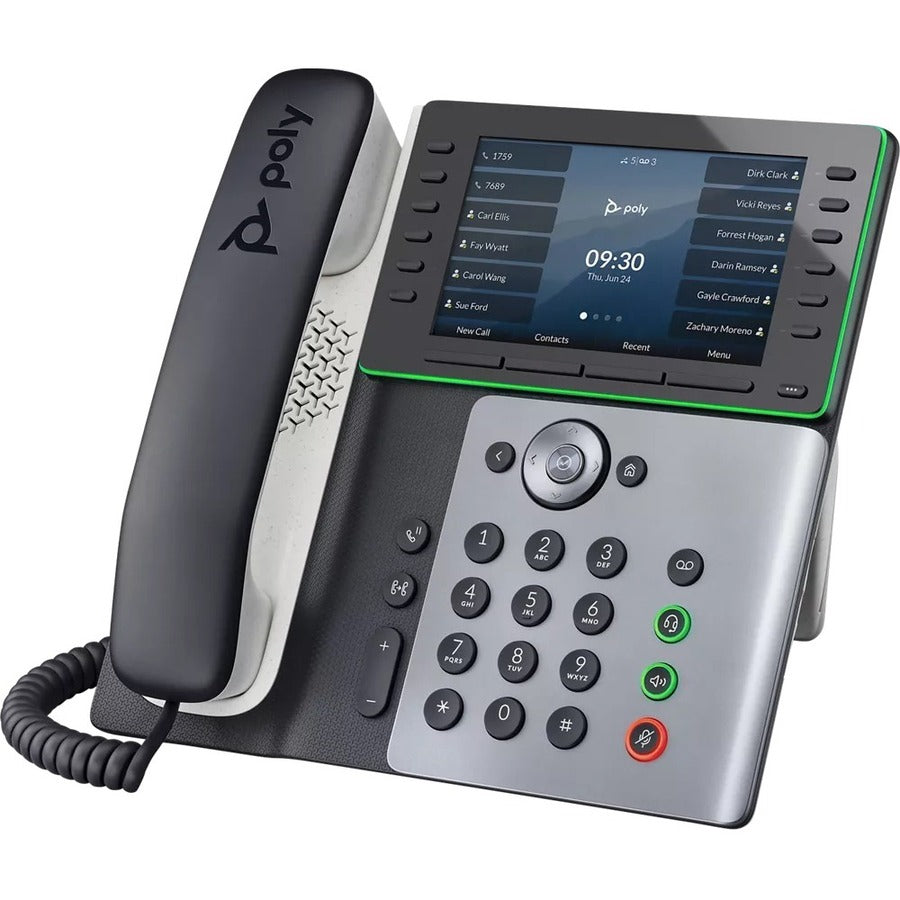 Poly Edge E550 IP Phone - Corded - Corded - NFC, Wi-Fi, Bluetooth - Desktop, Wall Mountable 2200-87050-025