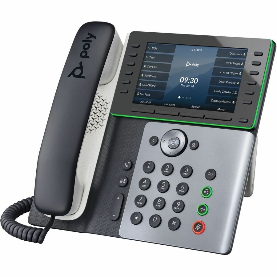 Poly Edge E550 IP Phone - Corded - Corded/Cordless - Bluetooth, Wi-Fi - Desktop, Wall