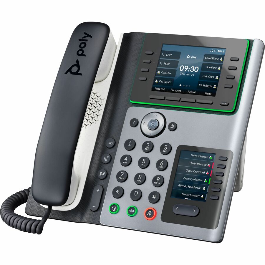 Poly Edge IP Phone - Corded - Corded - Desktop - 14 x Total Line - VoIP - 2 x Network