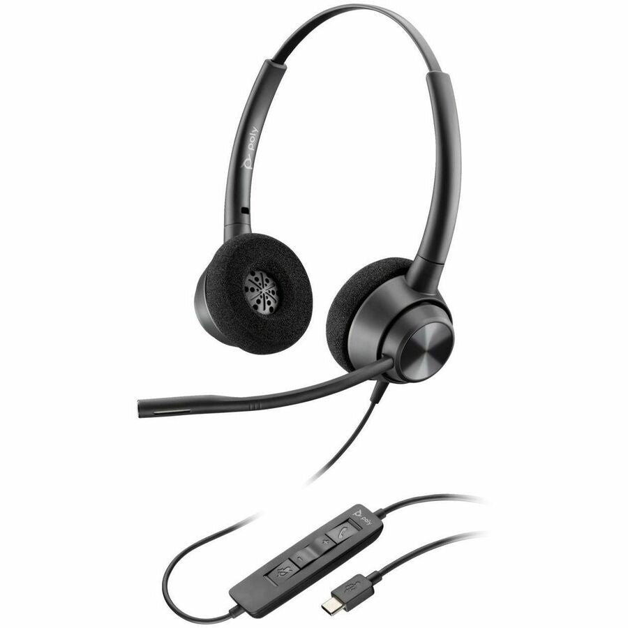 Poly EncorePro 320 Stereo USB-A Headset TAA - Stereo - USB Type A - Wired - 32 Ohm - 20