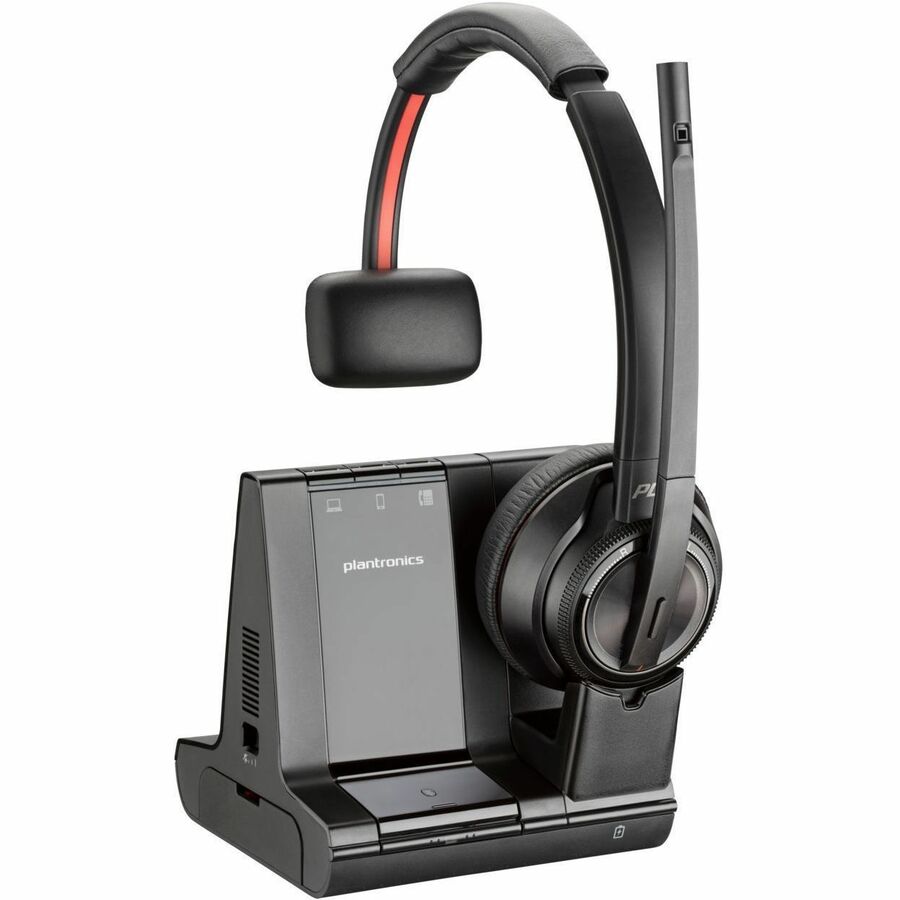 Poly Savi 8200 Office 8210 Headset - Mono - Wireless - Bluetooth/DECT 6.0 - 449.5 ft - 32