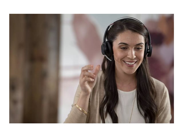 Poly Voyager Focus B825-M Headset - Stereo - Wireless - Bluetooth - 98 ft - On-ear -