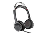 Poly Voyager Focus B825-M Headset - Stereo - Wireless - Bluetooth - 98 ft - On-ear -