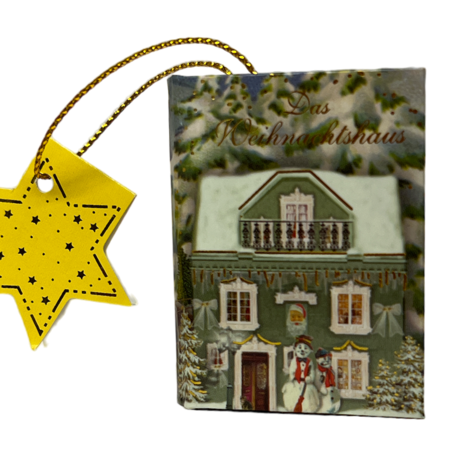 Popup Mini Book German Ornament - Green