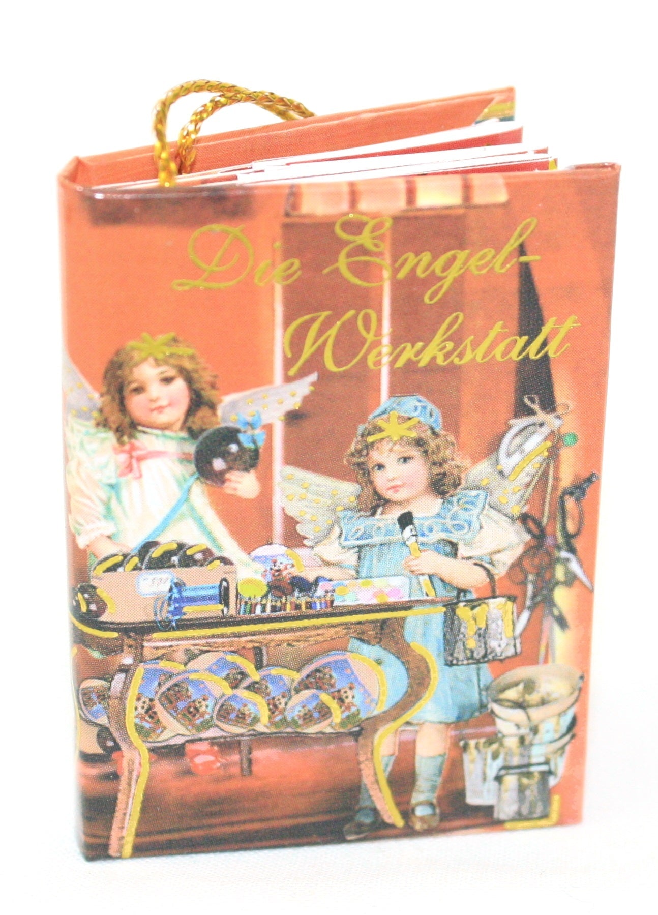 Popup Mini Book German Ornament - Red