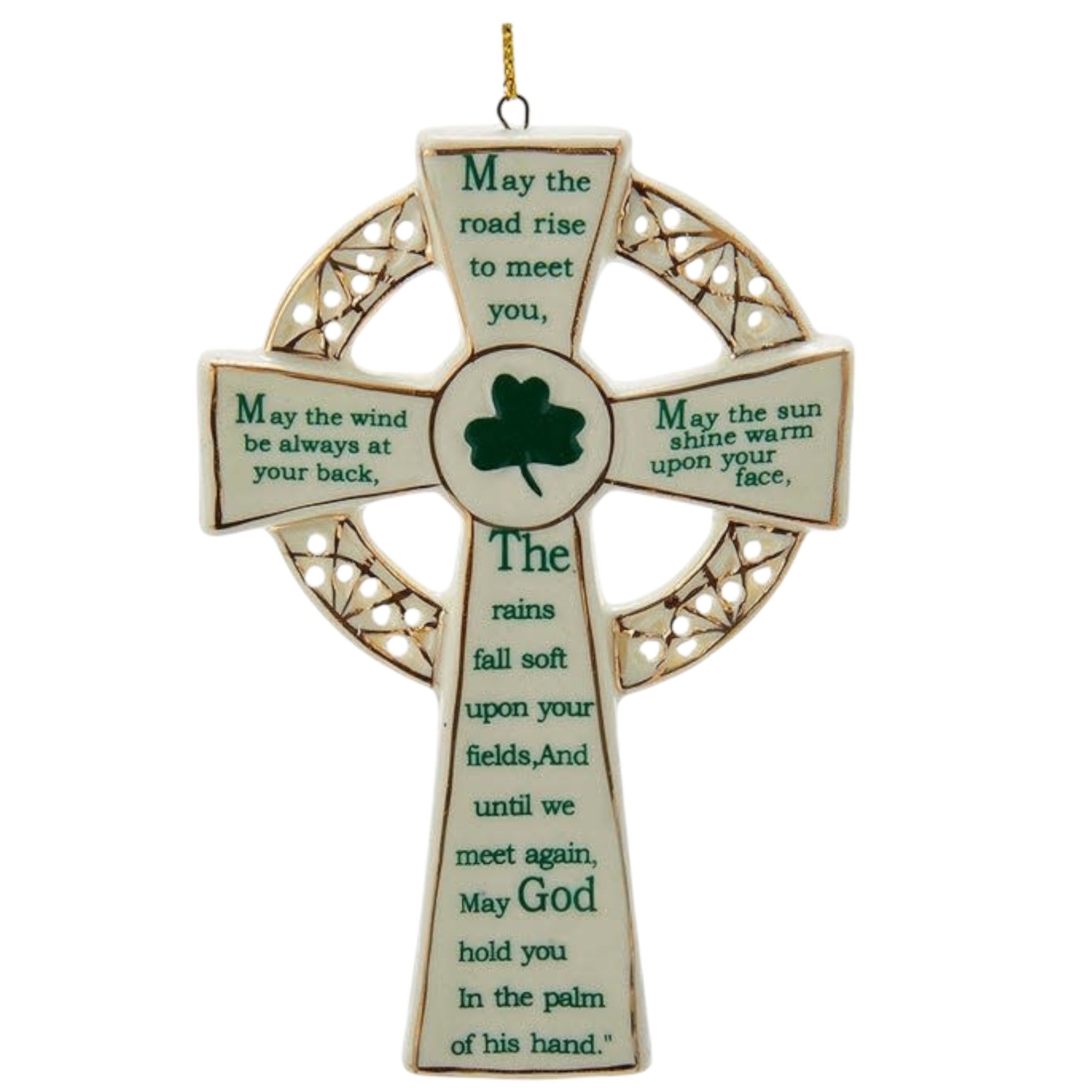 Porcelain Irish Cross Ornament