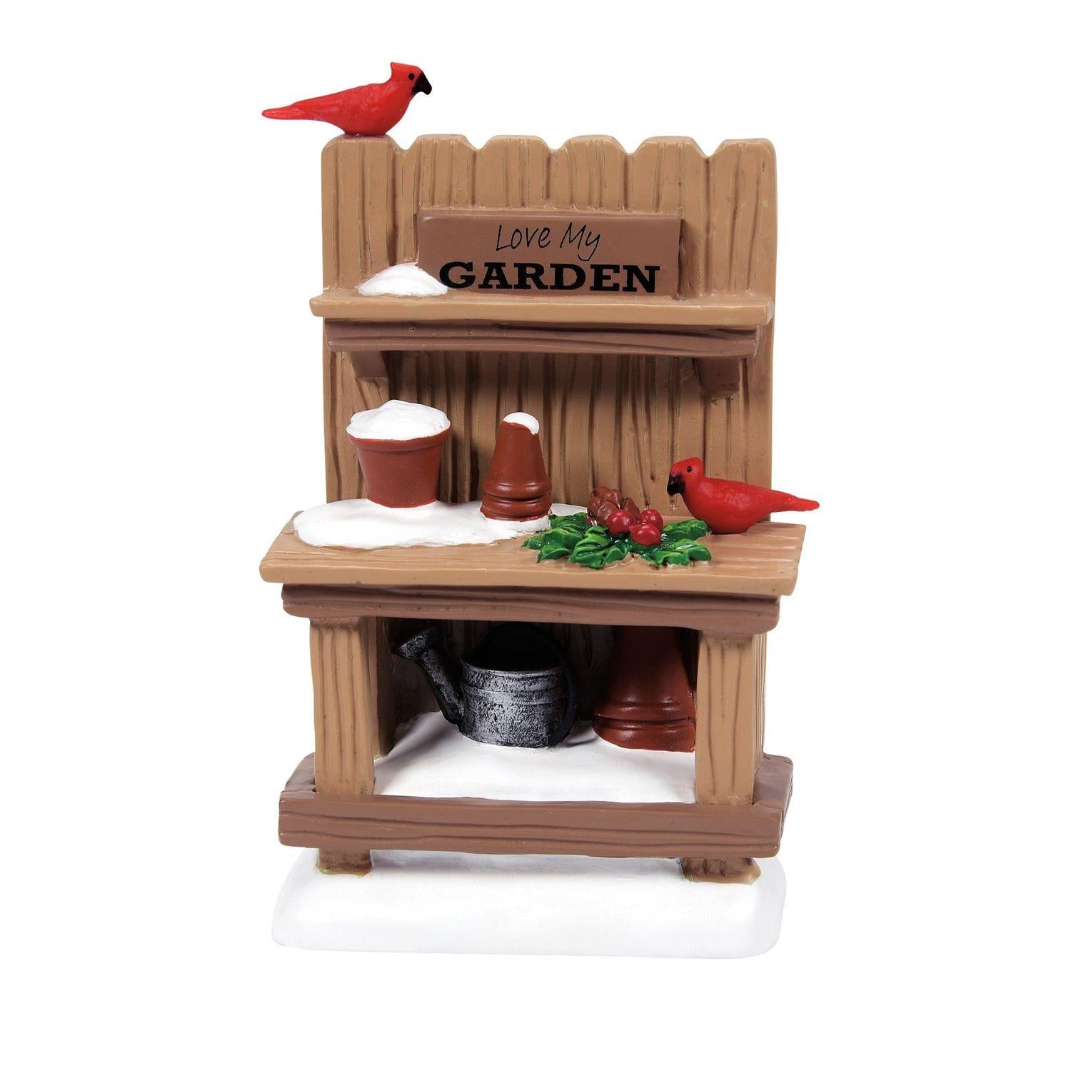 Potter's Bench with Cardinals