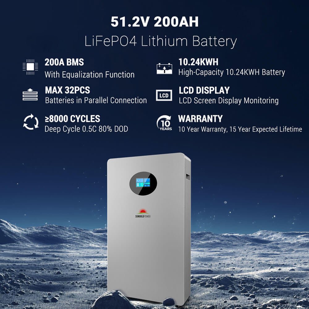 Powerwall X LITHIUM BATTERY 51.2V 200AH SG48200T