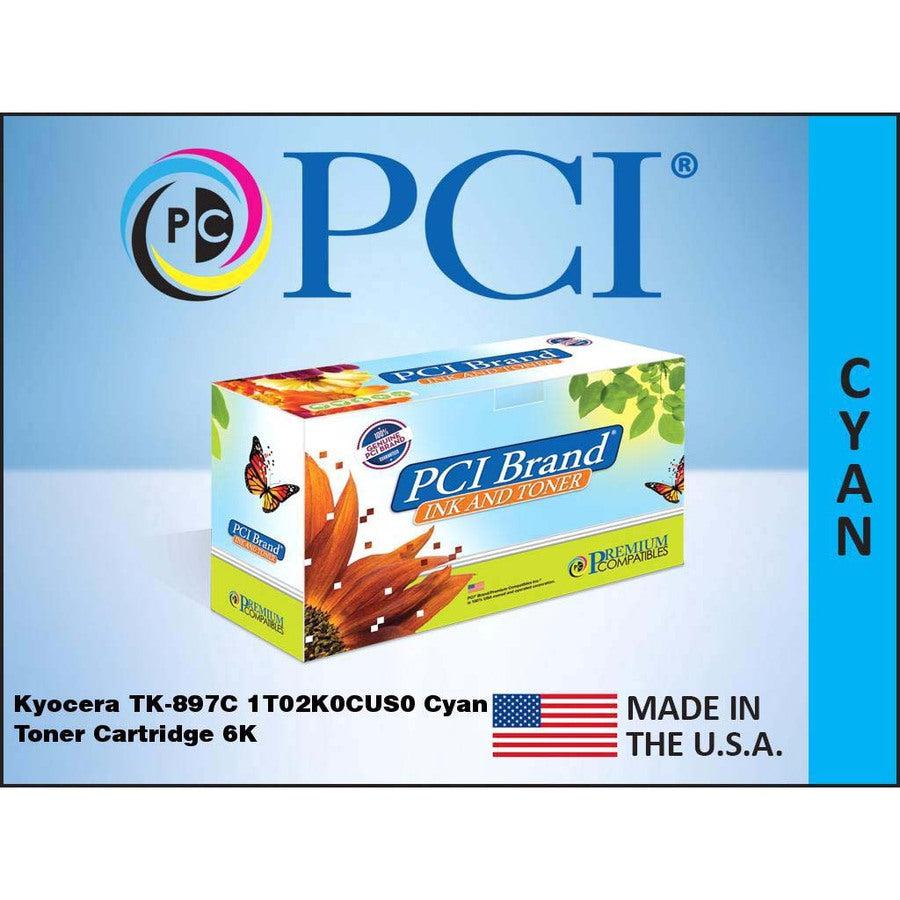 Premium Compatibles High Yield Laser Toner Cartridge - Alternative for Kyocera TK-897C - Cyan - 1 / Each TK897C-PCI