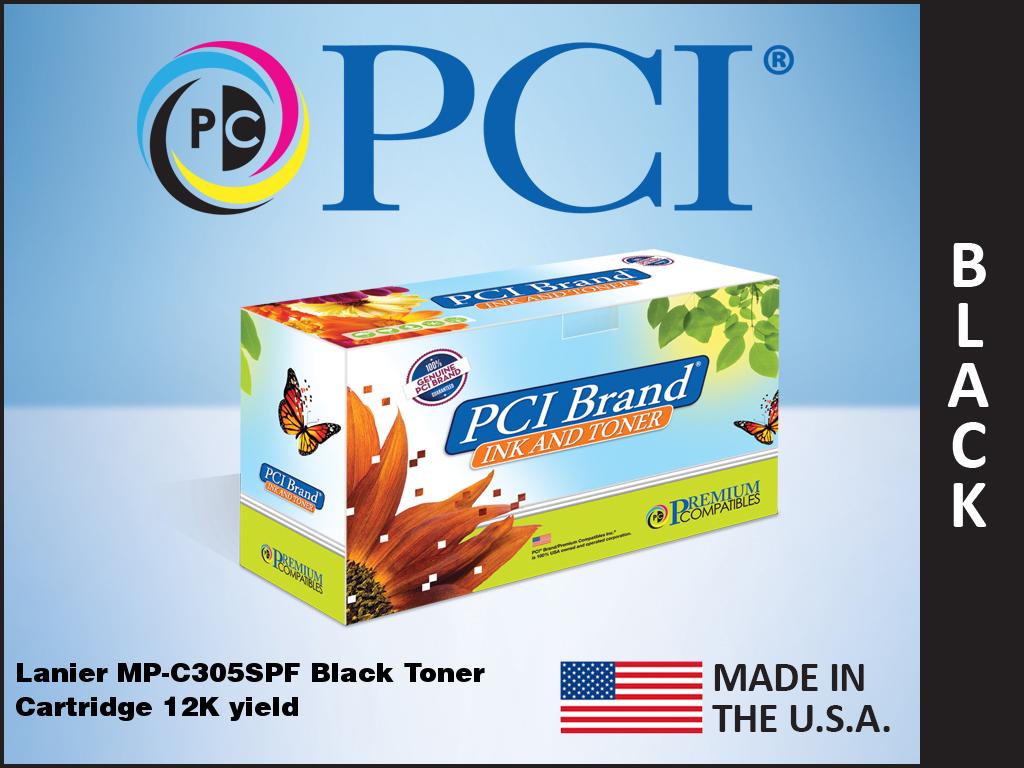 Premium Compatibles High Yield Laser Toner Cartridge - Alternative for Lanier M305SPFB - Black - 1 / Each MPC305SPFB-PCI