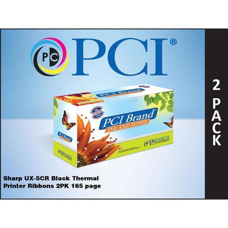 Premium Compatibles Thermal Transfer Ribbon - Alternative for Sharp UX5CR - Black - 2 / Pack UX5CRPC