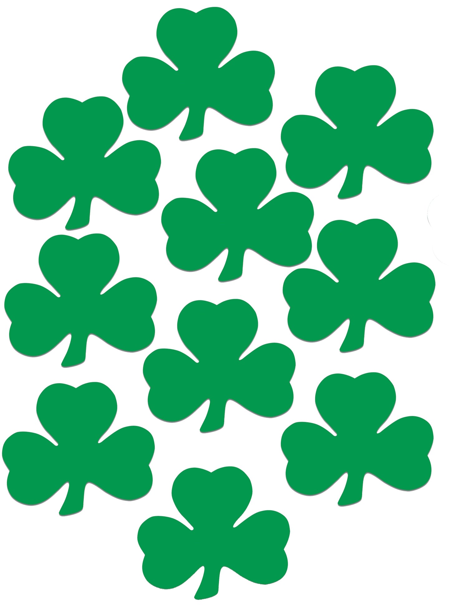 Printed Shamrock Cutout - 5 Inch - 10 Pack