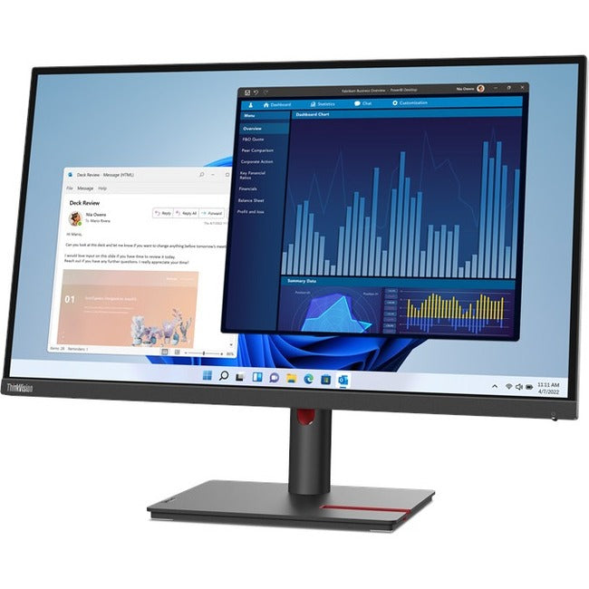 Professional 4K UHD Monitor 27 inch - Lenovo ThinkVision T27p-30 IPS Business Display | TecISoft 63A9GAR1US
