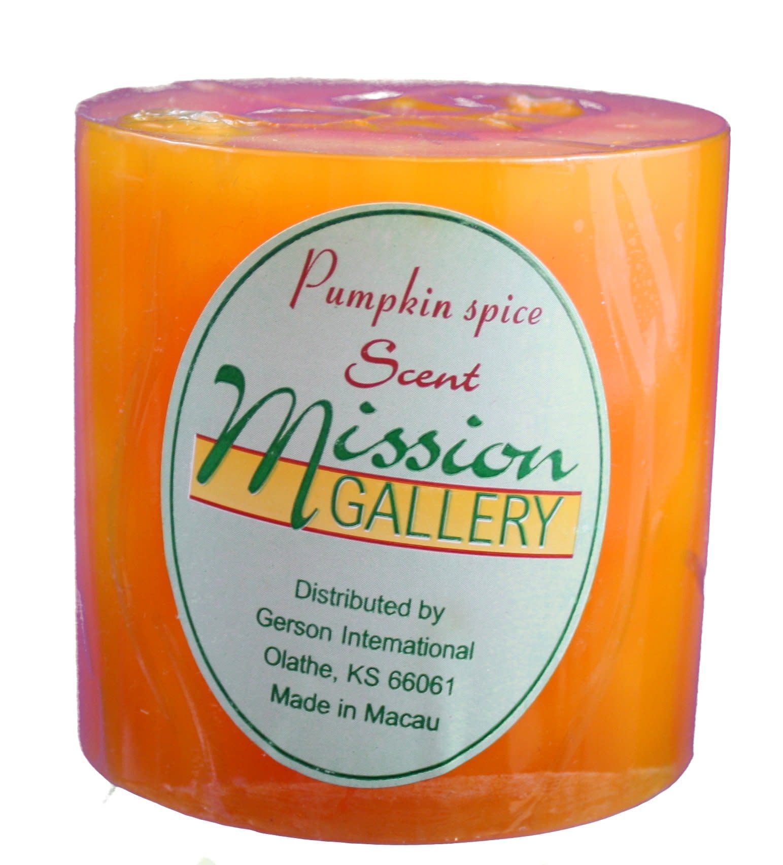 Pumpkin Spice Orange Pillar Candle 3 X 3