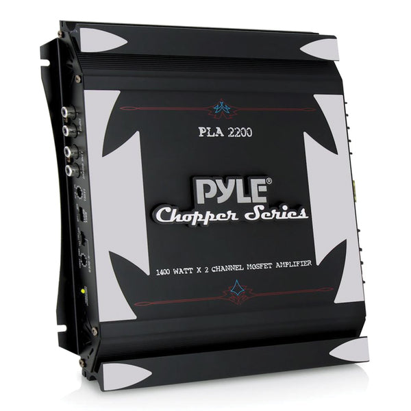 Pyle PLA2200 Chopper Series PLA2200 1,400-Watt-Max 2-Channel Bridgeable Class AB