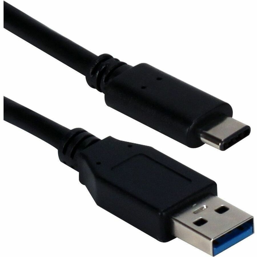 QVS 3-Meter USB-C to USB-A 3.2 5Gbps 60-Watts Sync & Power Cable - 9.84 ft USB-C/USB-A Dat