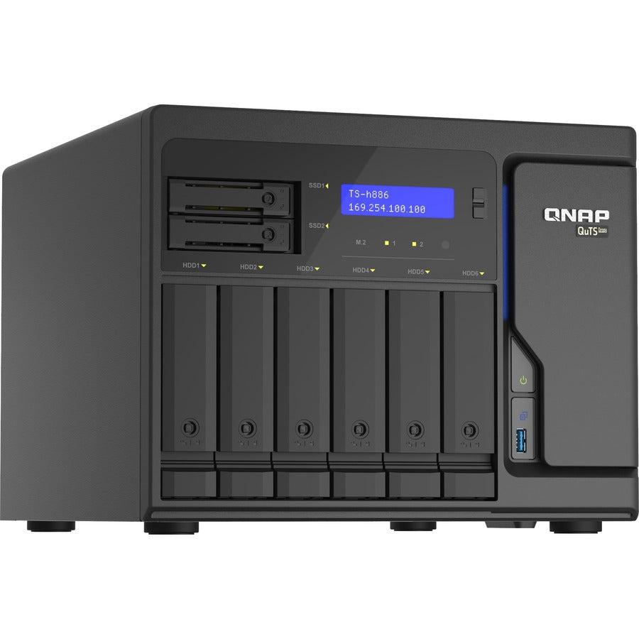 Qnap Ts-H886 Nas Tower Ethernet Lan Black D-1622
