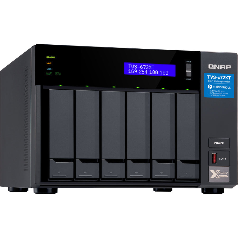 Qnap Tvs-672Xt-I3-8G San/Nas/Das Storage System