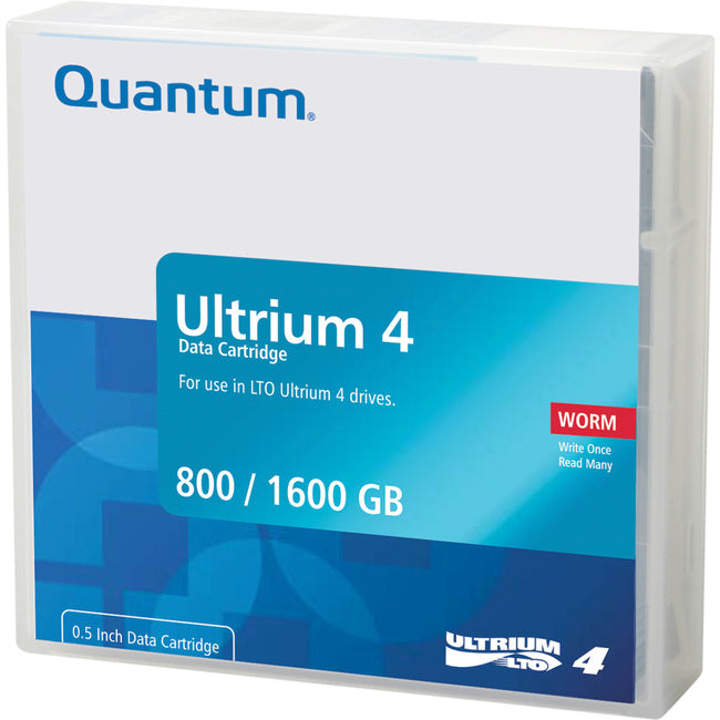 Quantum Data Cartridge, Lto Ultrium 4 (Lto-4) Worm. Must Order In Multiples Of 2